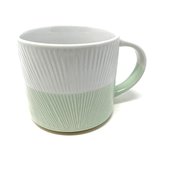 Starbucks Other - Starbucks Mint Green and White Etched Stoneware Coffee Mug
